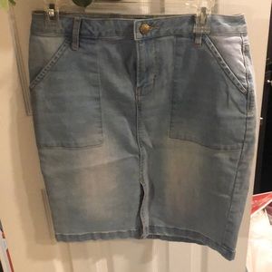 Cato’s Light Blue Jean Skirt